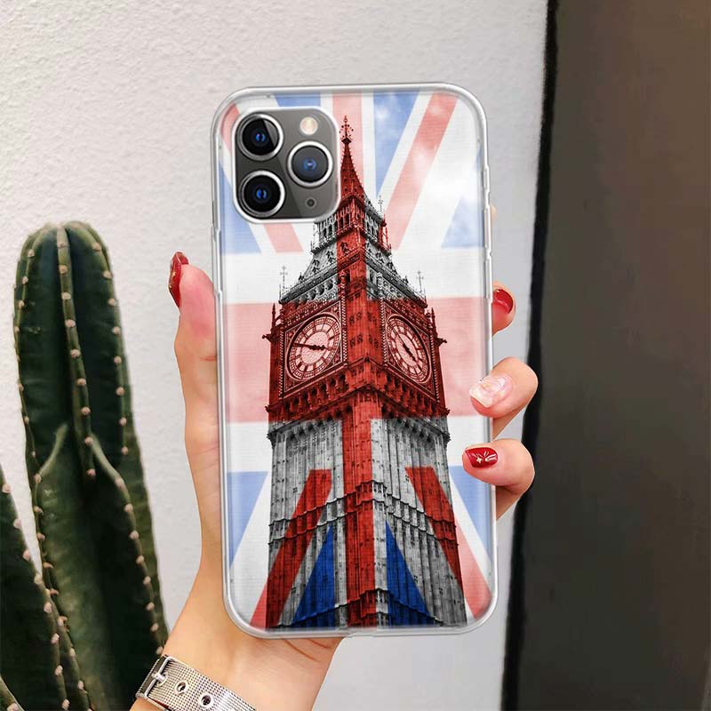 London United Kingdom England Flag For iPhone 17 Air 16 15 14 Plus 13 Mini 12 11 Pro Max Phone Case 16E 7 Print 8 SE Fundas Cove