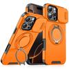 Magnetic Ring Stand Phone Cases For iPhone 16 15 14 13 12 11 Pro Max Plus Case For Magsafe Slide Camera Protection Armor Cover