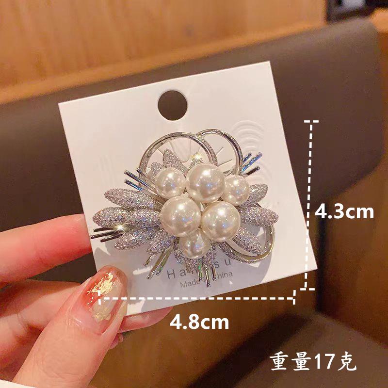 Новый оригинальный дизайн брошь-булавка жемчужная маленький ароматный цветок камелия украшение производитель серебряный