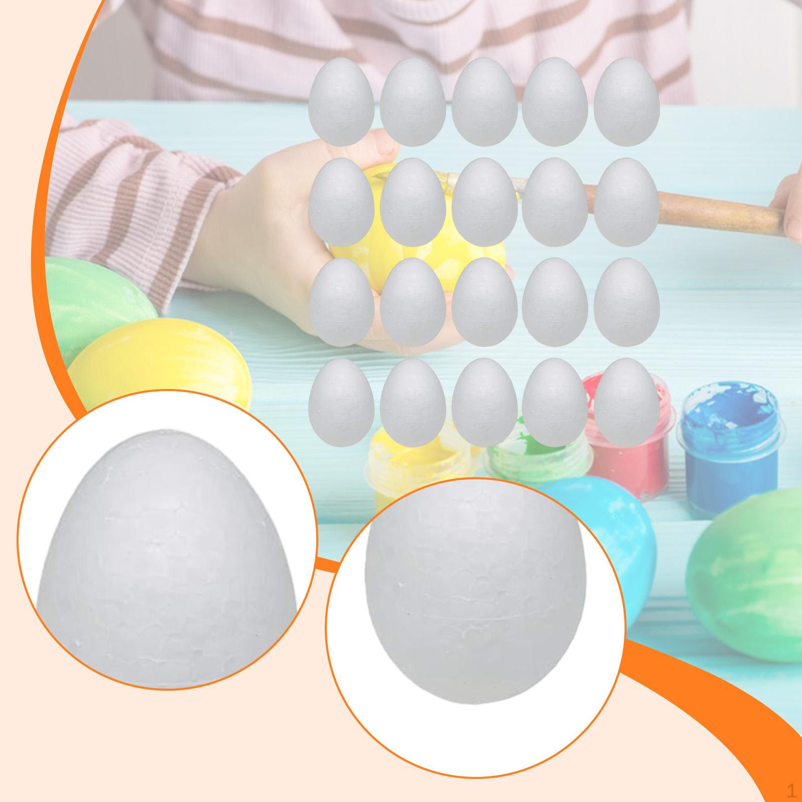 

Foam Easter Eggs, Craft Supplies for Painting And Party Decoration. 20pcs 8cm