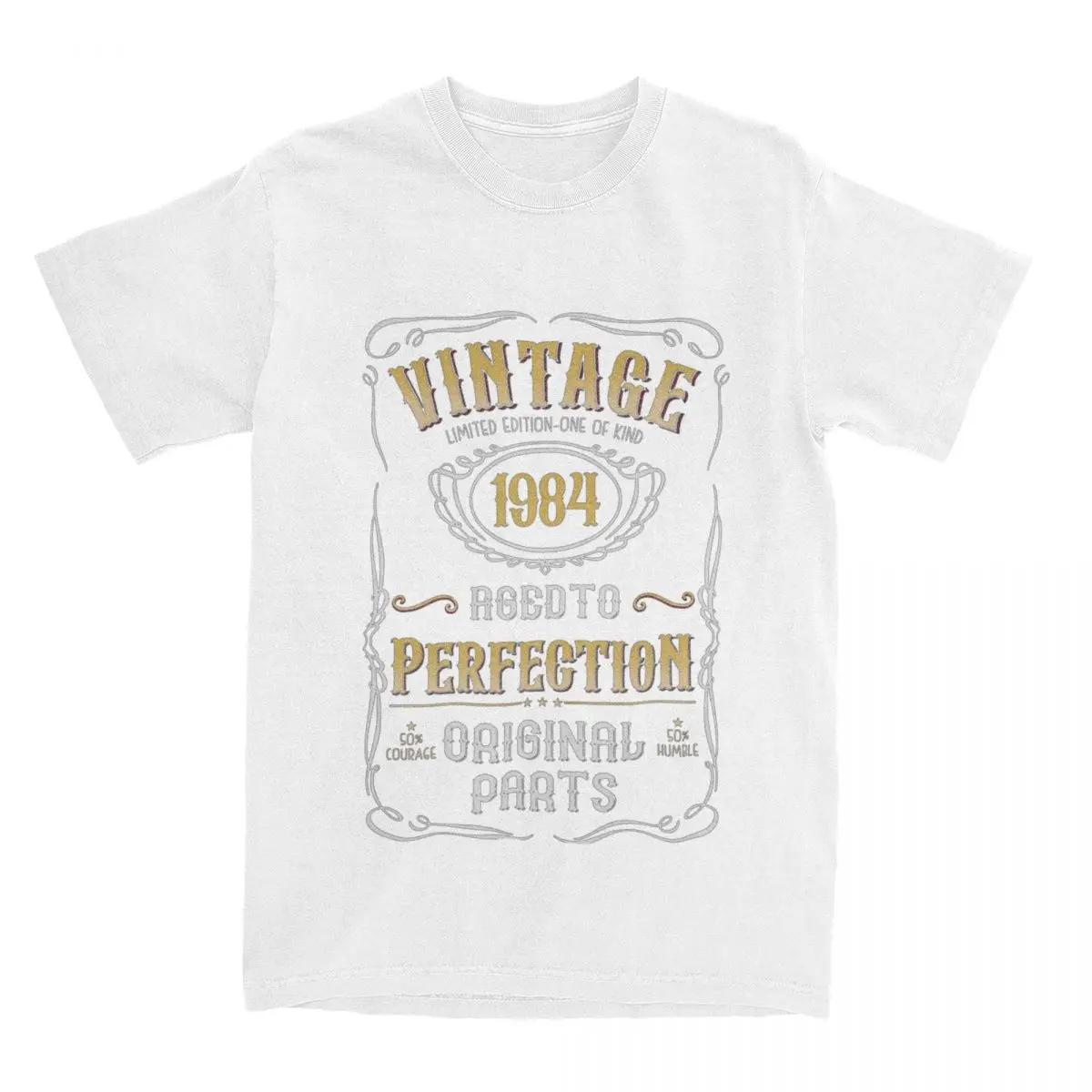 

Винтажный подарок на 50-летие 1984 Футболка Одежда Мужчины Женщины Винтажные Оригинальные Детали Футболки на 50-летие Одежда XXXXXL белый