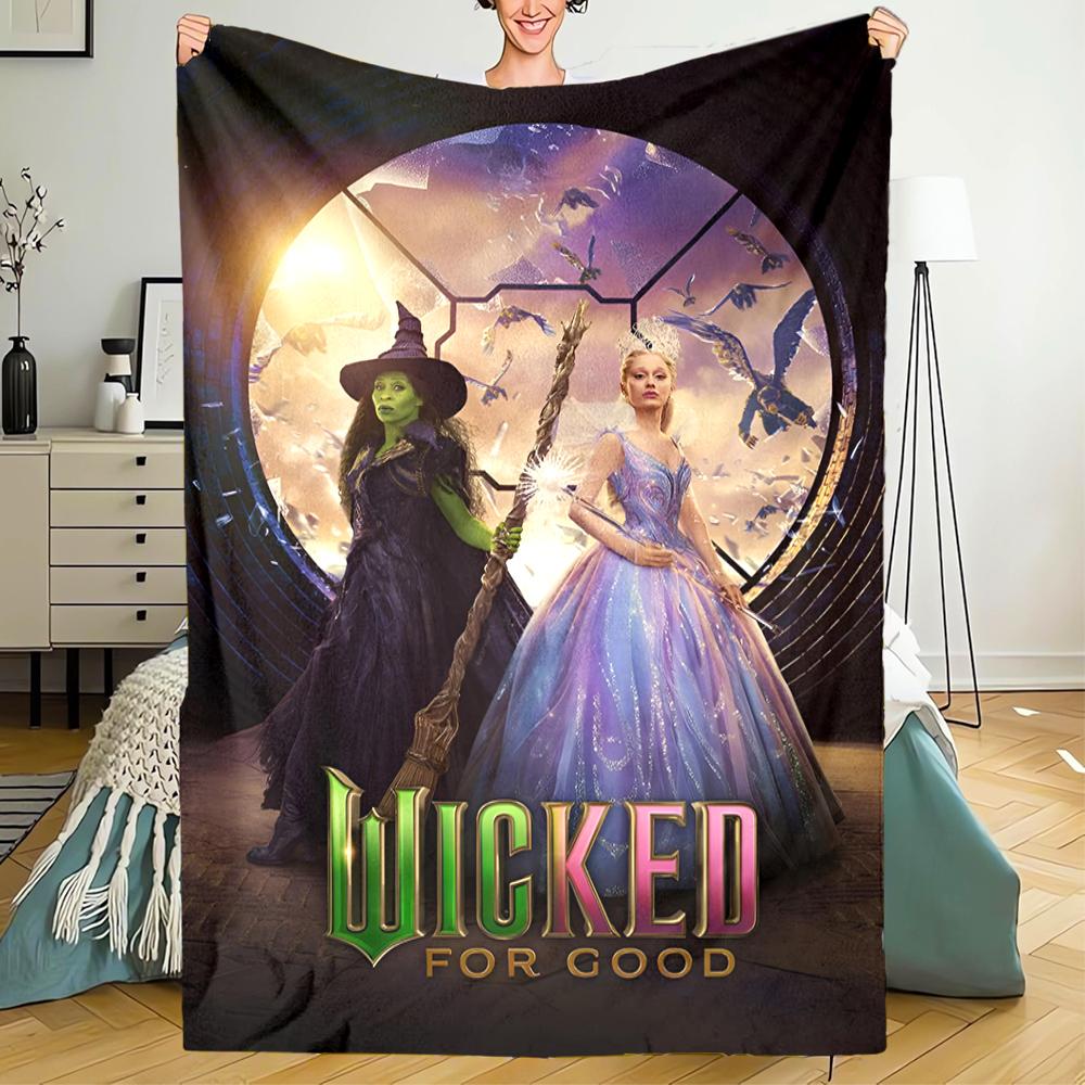 Wicked Theme Printed Blanket - Perfect for Couch, Bed, Travel & Outdoor Use | Machine Washable, Cozy & Durable.