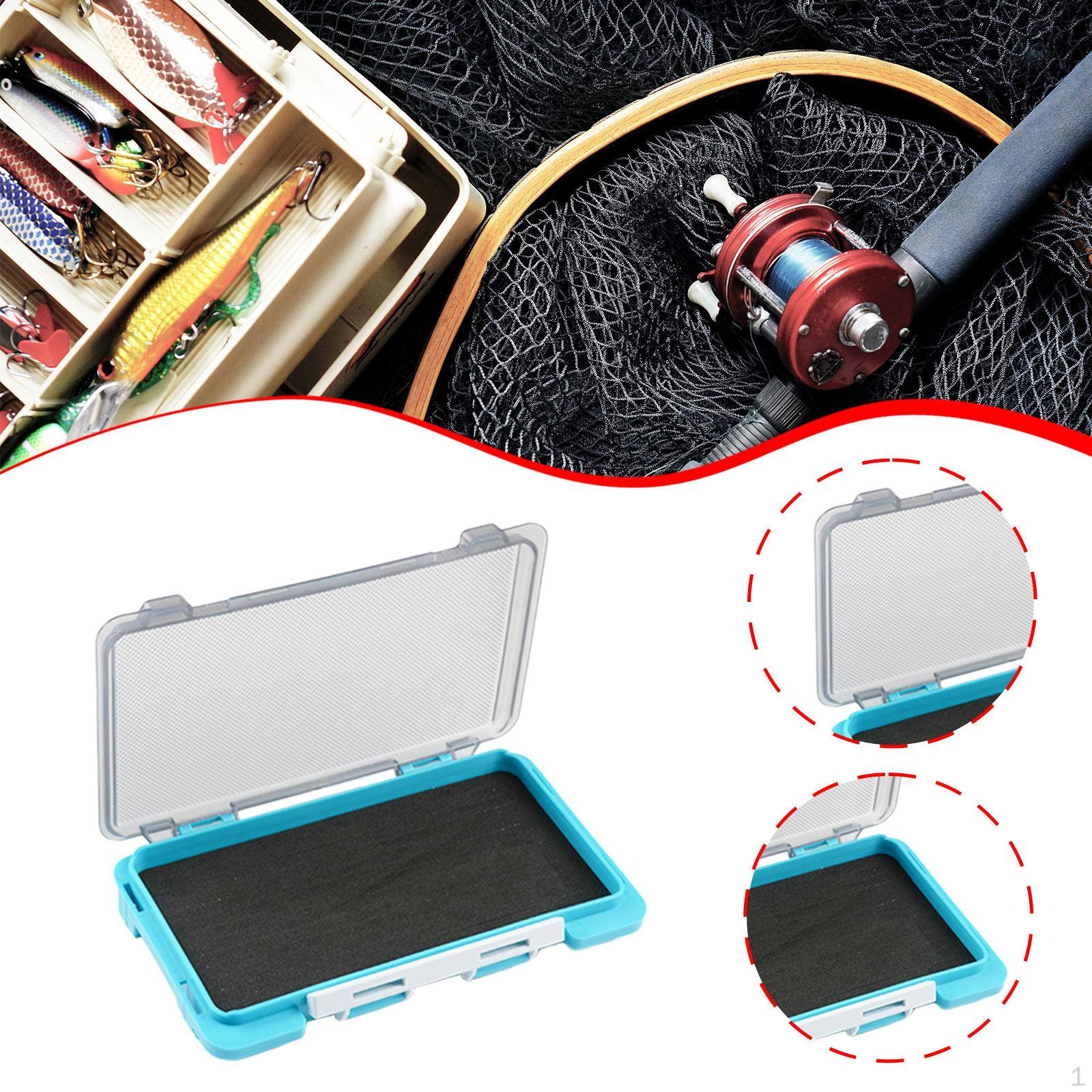 

Коробка для рыболовных снастей, органайзер для аксессуаров, пылезащитный компактный держатель, переносная приманка для наживки синий