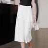 Women Casual Solid Color Loose Summer Capris Pants
