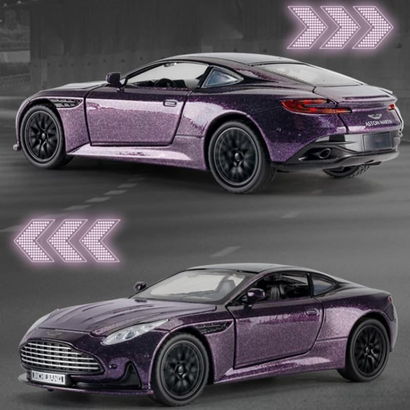 1/32 Scale Aston Martin DB12 GT Super Tourer V8 Super GT Alloy Miniature Car Diecast Metal Scale Model Car Sound and Light Kids Toy Car Vehicle Gifts