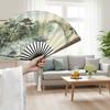 With Tassel Antique-style Folding Fan Sprinkled Gold Men Hand Fan Portable Decorative Fan  Crafts