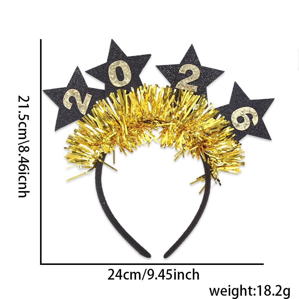 1pc Happy New Year Headband, Glitter Headpiece Holiday Hair Accessories New Year's Eve Party Gifts, Special Occasion Hairband