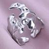 Personality Minimalism Open Adjustable Beads Ring Waterproof Stainless Steel Rings For Women Men Accessories Finger Jewelry Gift