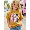 Children's Kpop Popular Cartoon Print T-Shirt Tops Clothing Design Casual Harajuku Style Round Neck Short Sleeve Girl Clothing