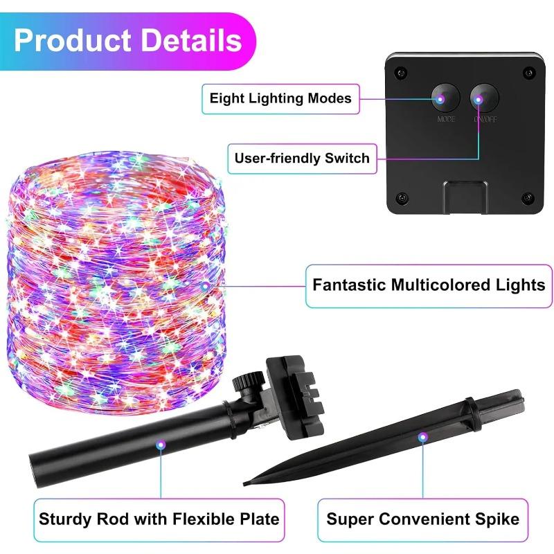 300 LED Solar Light Outdoor Lamp String Lights For Holiday Christmas Party Waterproof Fairy Lights Garden Garland Copper