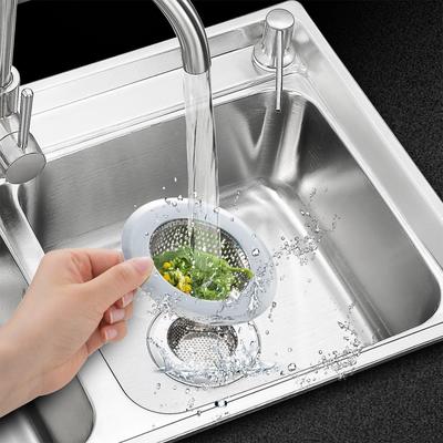 Portable Sink Strainer Mesh Drain Filter Stainless Steel Basket for Kitchen Bathroom Utility Basin Blocking Debris