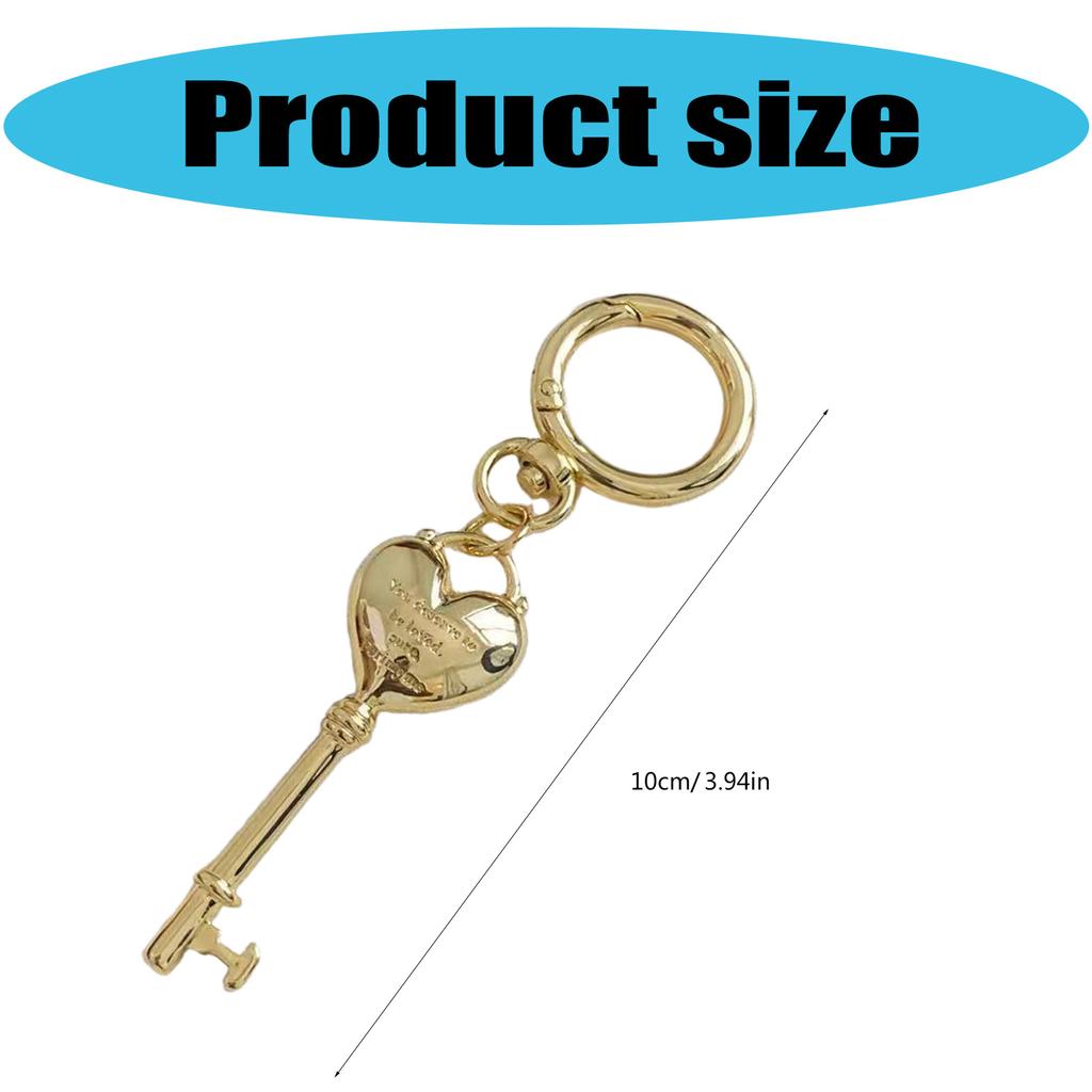 Heart Lock Pendant Keychain Multi-Functional Bag Decoration Couple Gift For Anniversaries Engraved Accessory For Bags