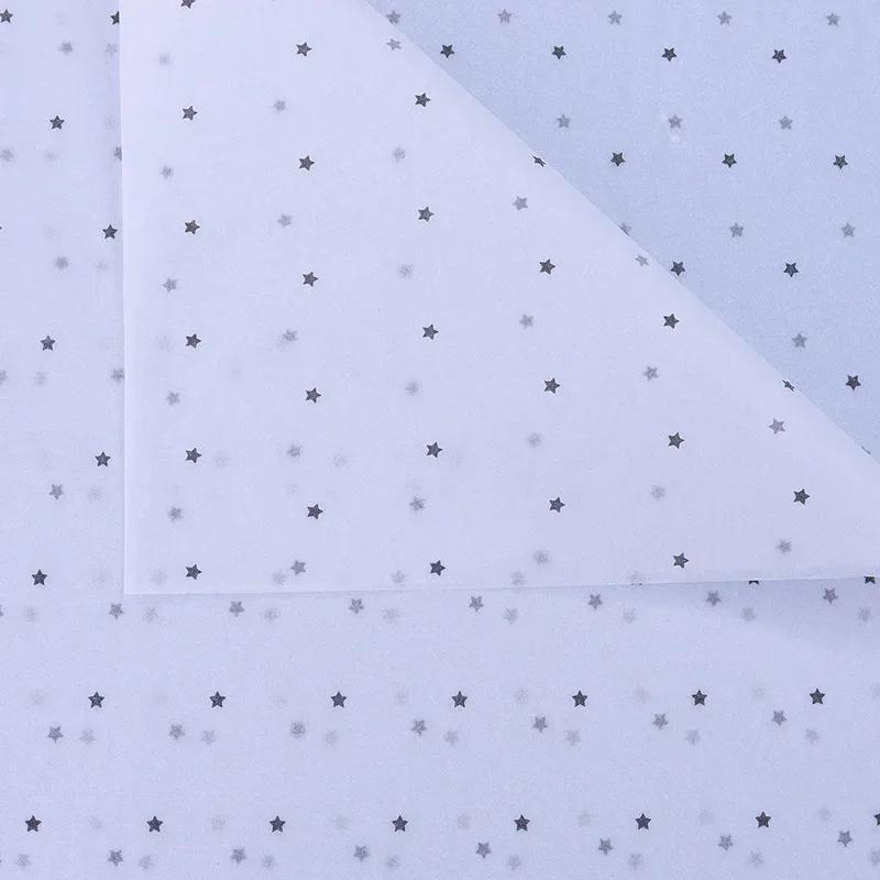 10 Sheets/lot 50*70 Cm Gift Wrapping Paper DIY Handmade Craft Star Love Dot Pattern Tissue Paper Floral Packaging Material