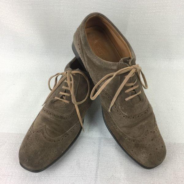 

J.M.WESTON Size 7 25.5 Suede Shoes Wingtip Leather Vintage Men’s
