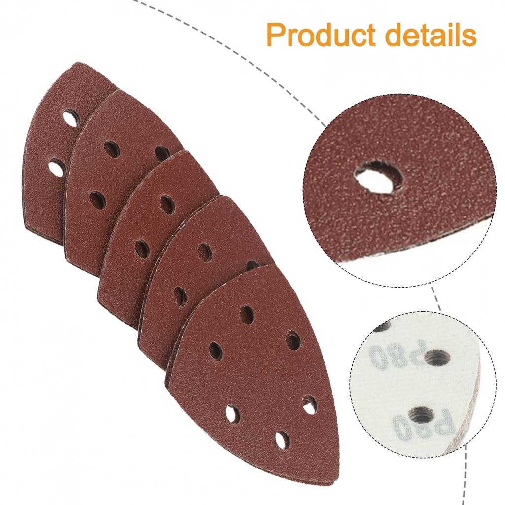 Professional Grade Abrasive Tools Pack of 20 Triangular Sanding Discs 90mm