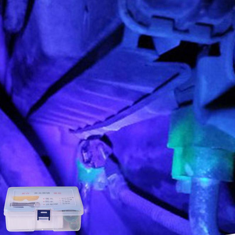 2024 Auto Fluorescent Leak Detection Tool Auto Air Conditioning Repair Tool R134a Refrigerant Gas A/C Leak Test Detector UV Dye