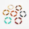 Elegant Resin Bead Elastic Bracelet Marbled Effect Design Comfortable Fit Women Accessory Stretchable Bracelet for Daily