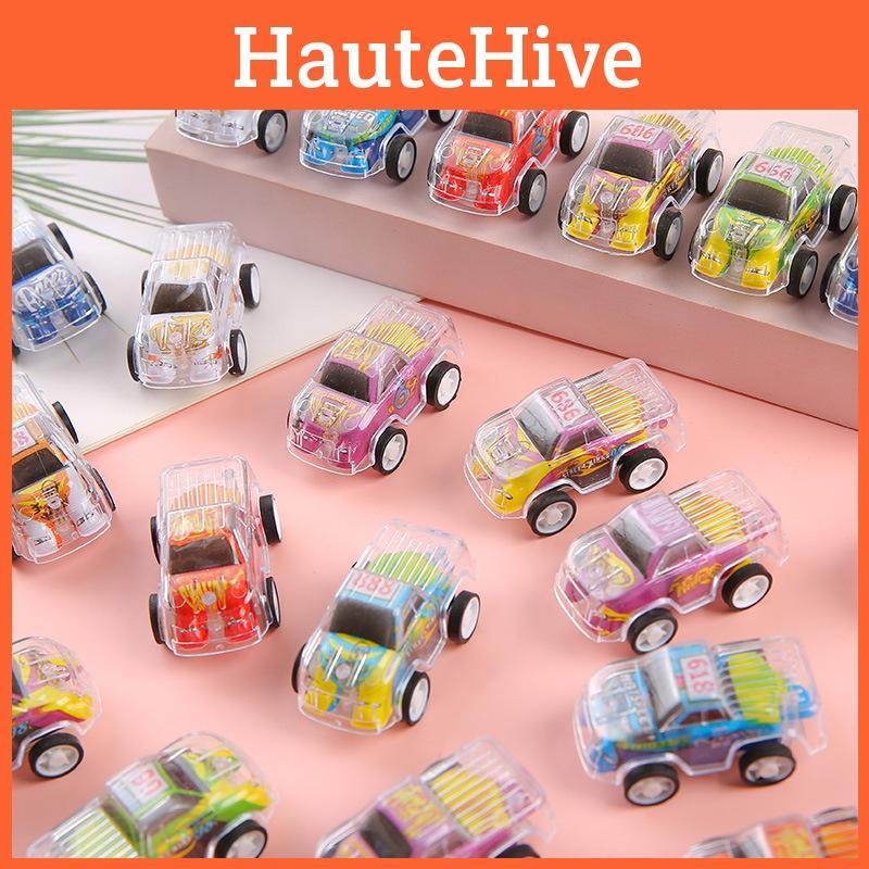 Mini Inertial Simulation Transparent Double Layer Graffiti Car Children Toy