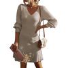Elegant and Refined Long-sleeved Women's Dress for Summer