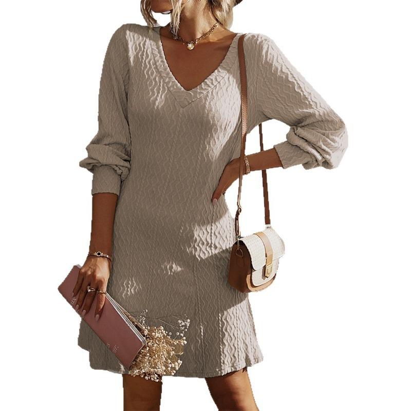 Elegant and Refined Long-sleeved Women's Dress for Summer