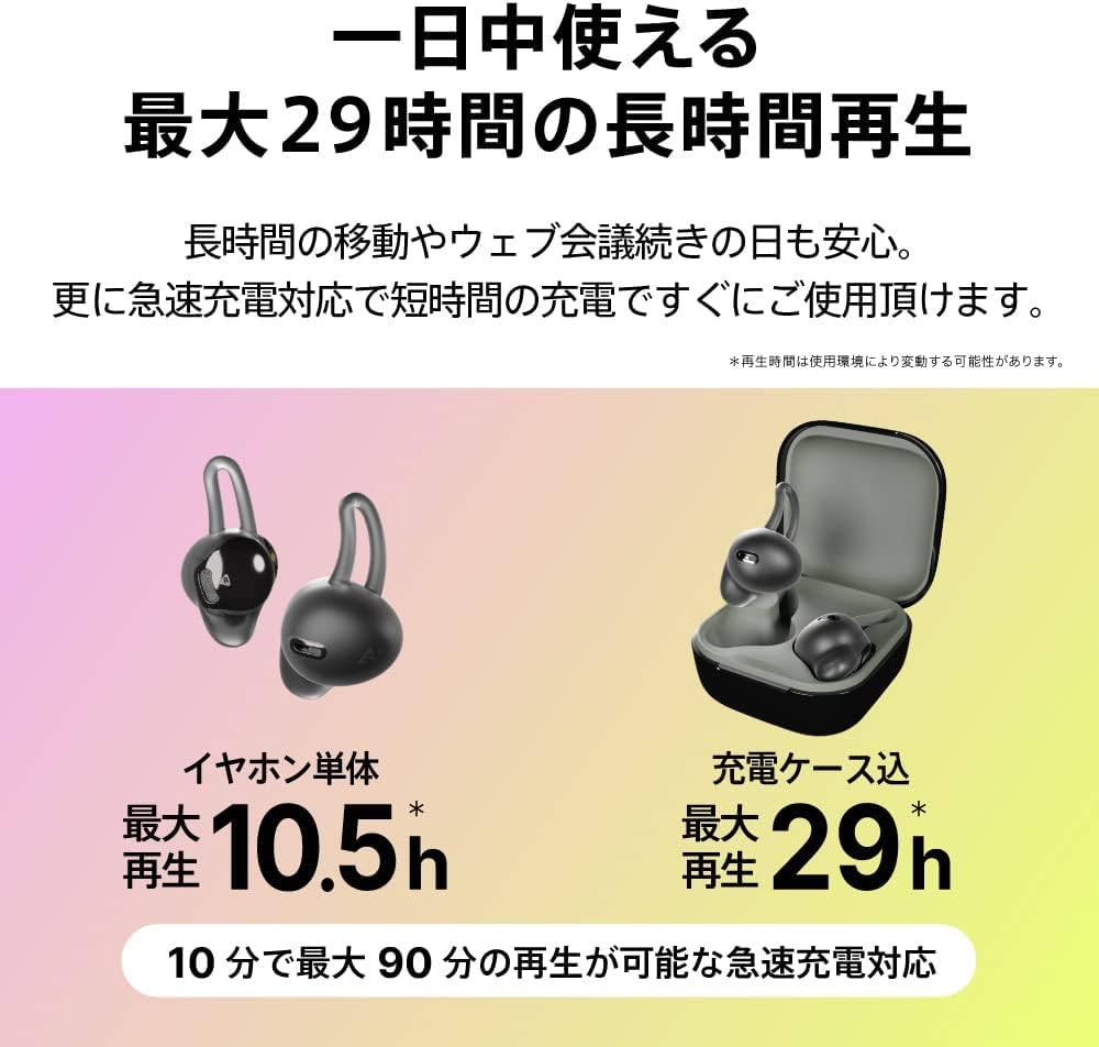 AVIOT Openpiece Wireless Bluetooth Cute Allows You To Hear Outside Supports Leakage Reduction Up To 29 Hours of Comfortable Ambient Sound Dedicated