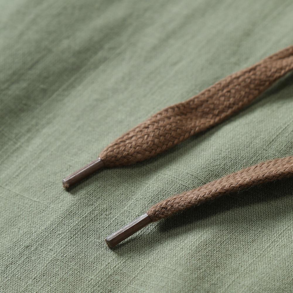 Camisa de manga curta masculina 100% algodão e linho, casual, cor sólida, lapela, gola V, manga curta