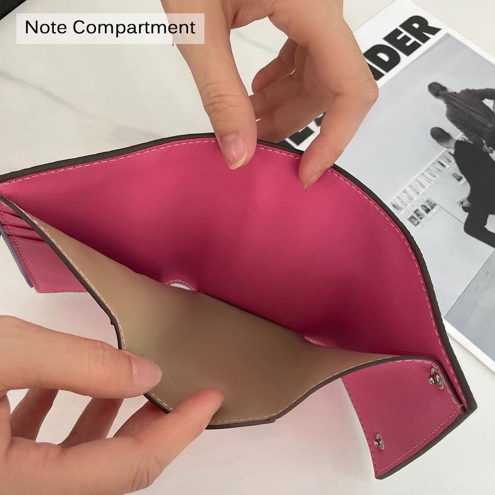 2025 Two-tone Genuine Leather Women Wallets Short Purse High Quality First Layer of Cowhide Wallet Trifold Billfold For Ladies