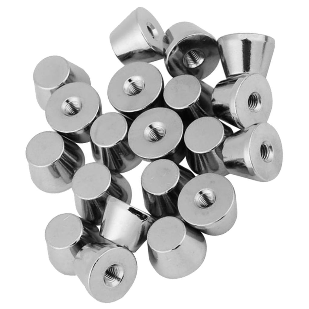20 Sets 10mm x 7mm Flat Head Rivet Studs For Bag Shoes Clothes Decorarion(silver)