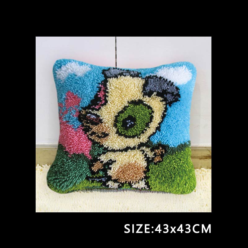 

Набор для накидки-подушки по знаку зодиака, крючок для защелки, коврик-подушка, DIY рукоделие, цветок 42 см 42 см, вышивка крестом, рукоделие, вязание крючком, вышивка подушки