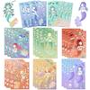 8Sheets Little Mermaid DIY Puzzle Stickers for Kids Cartoon Dress Up Jigsaw Stickers Children's Creative Toys