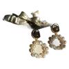Natural freshwater pearl French earrings women's high-end stud earrings light luxury earrings retro romantic temperament versatile earrings