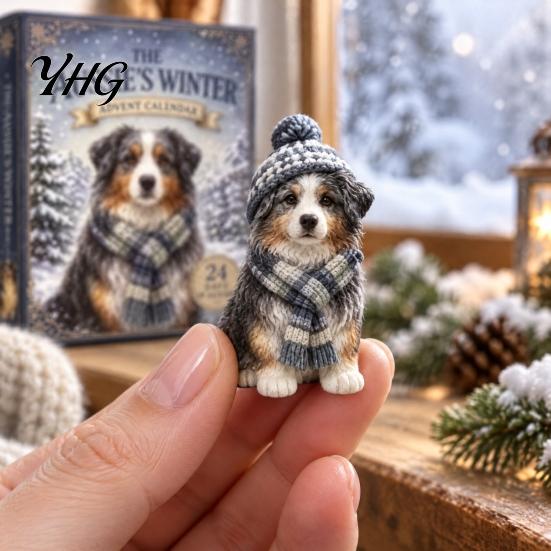Blind Box Surprise Gift Highland Cow Advent Calendar with 24 Unique Hanging Ornaments for Thanksgiving Christmas Pumpkin Maple Leaf Party Supplies