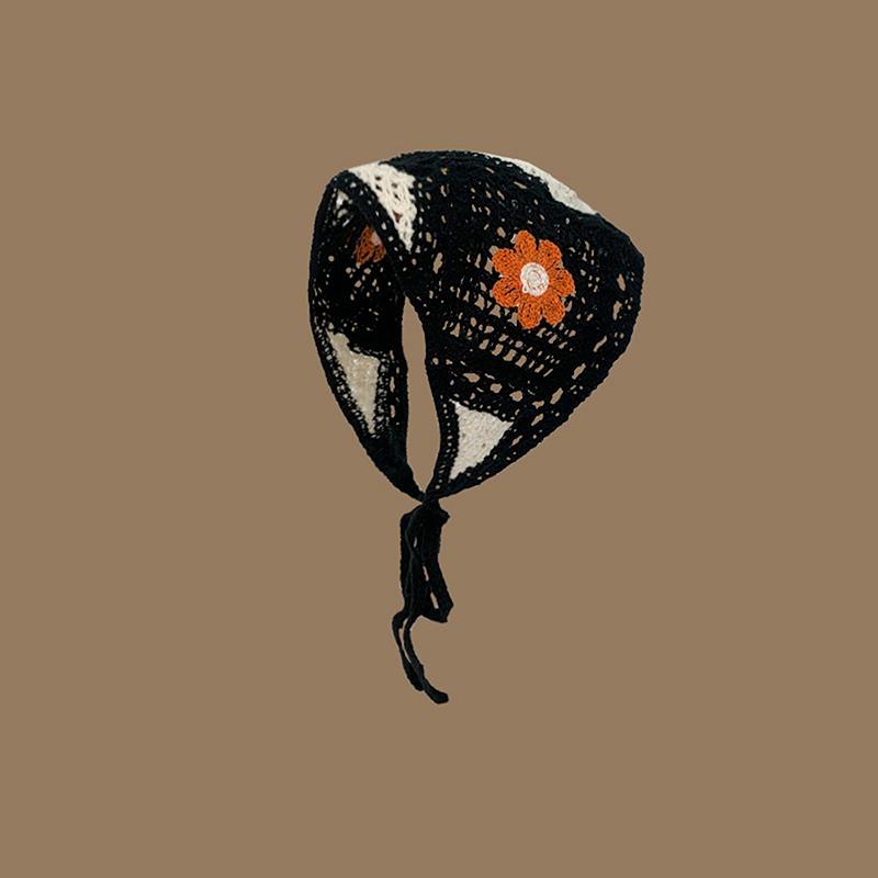 

Sweet Cute Triangle Headband For Women Spring Summer Headscarf Travel Literary Photo Hair Scarf Pastoral Style Triangle Headband