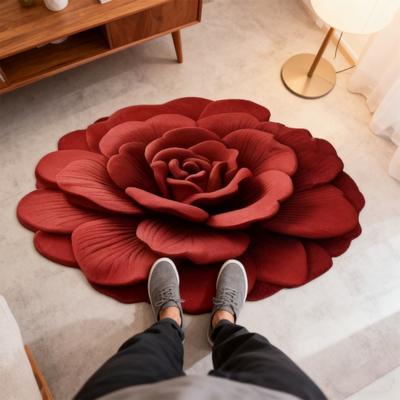 Podložka na podlahu 3D květinový design protiskluzové dno rohožka do dveří obývací pokoj ložnice koupelna kuchyň absorpční podložka