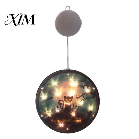 Battery Powered Ghost Light Halloween Window Decor Light, Pumpkin Fairy Hanging Lamp String Lantern for Party, Spooky Decoration, Festive Prop