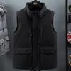 Plus Size L-7XL Winter Men's Sleeveless Jackets Hooded Casual Thick Warm Vest Man Outerwears