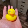 1 random colored mini pet sound toy in the shape of a duckling, squeaking sound