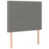 Box Spring Bed with Mattress Dark Gray 90 x 200 cm Fabric