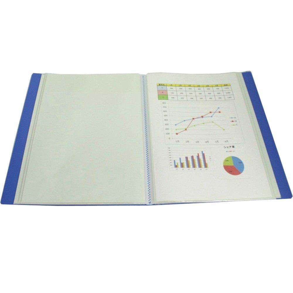 LIHIT LAB Clear Book A4 80 pockets Blue 306 x 240 x 52 mm G3204-8