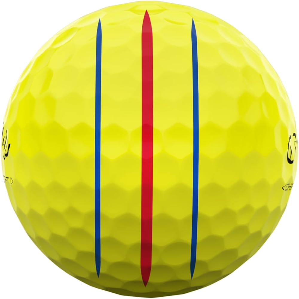 Callaway Chrome Soft Yellow Golf Balls 12 Count Triple Track 3-Piece Structure