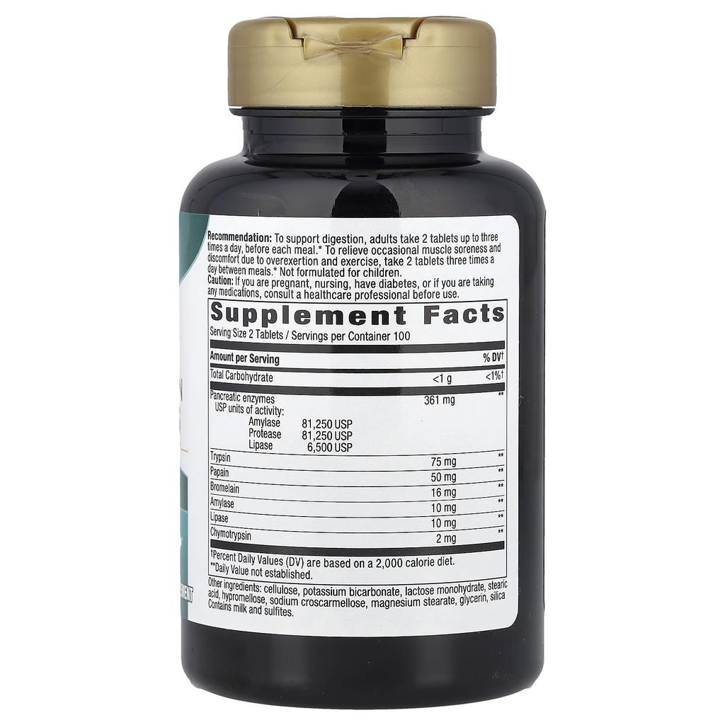 Nature's Way Megazyme®, Dual Action Enzyme, 200 Tablets