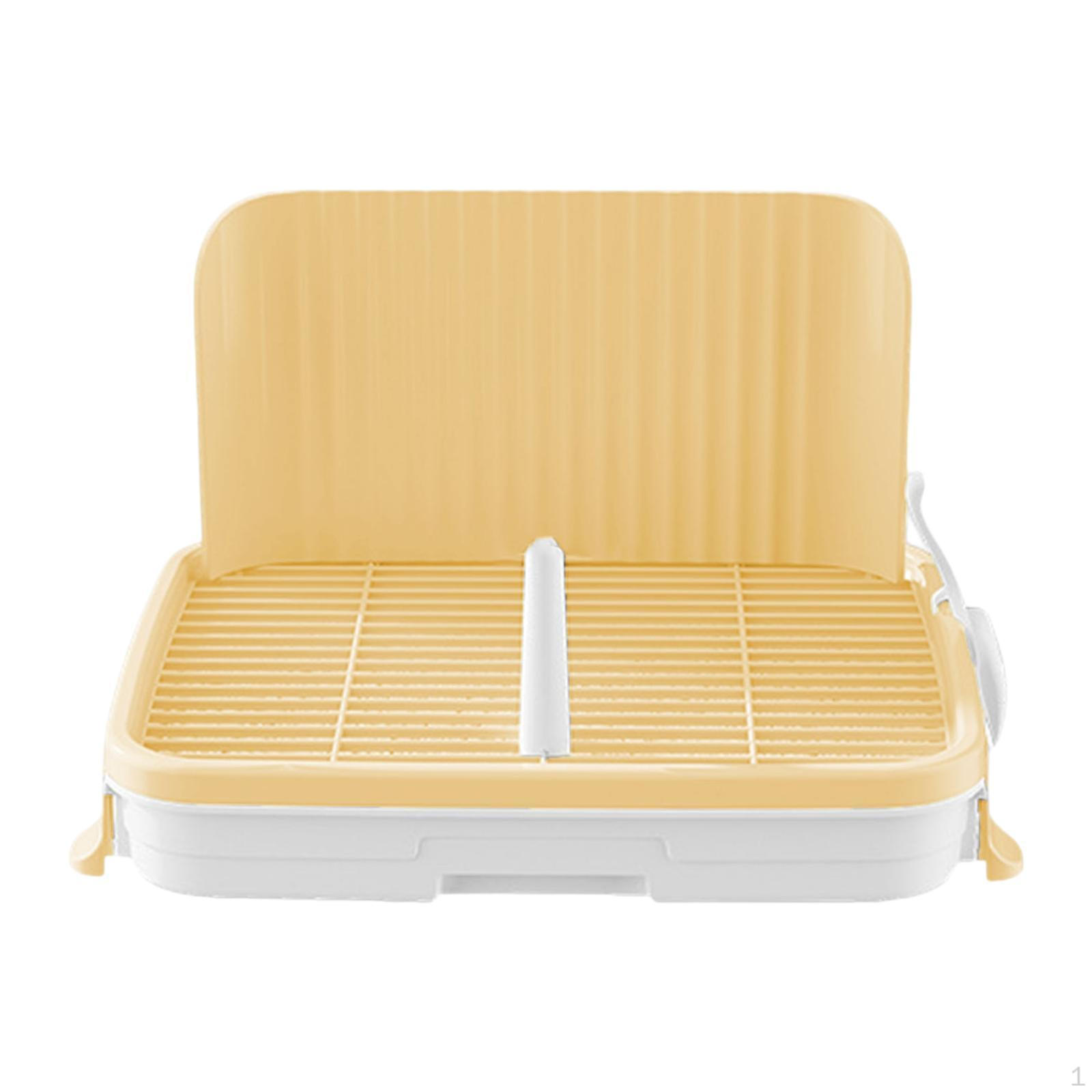 

51смx37смx31см туалет для собак и щенков с защитной стенкой съемный столбик Cream Yellow