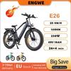 ENGWE E26 250W City Electric Bike , 48V 16Ah 25km/h 26"×4.0" Tire Hydraulic Brake Max 140km Range Mountain Electric Bike