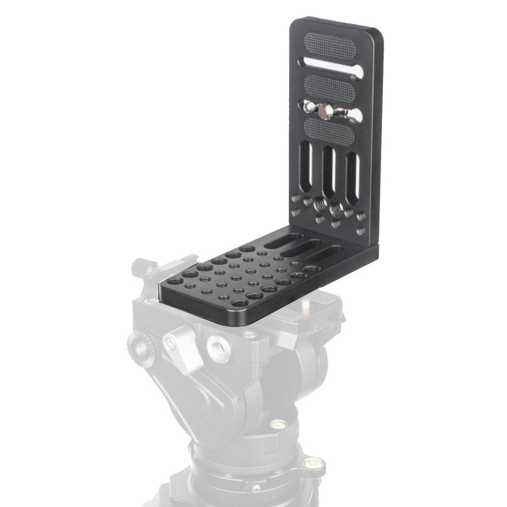 L Shaped Camera Cheese Plate with 1 4  and 3 8  Threaded Holes Extension Switching Mounting Plate for DSLR Camera