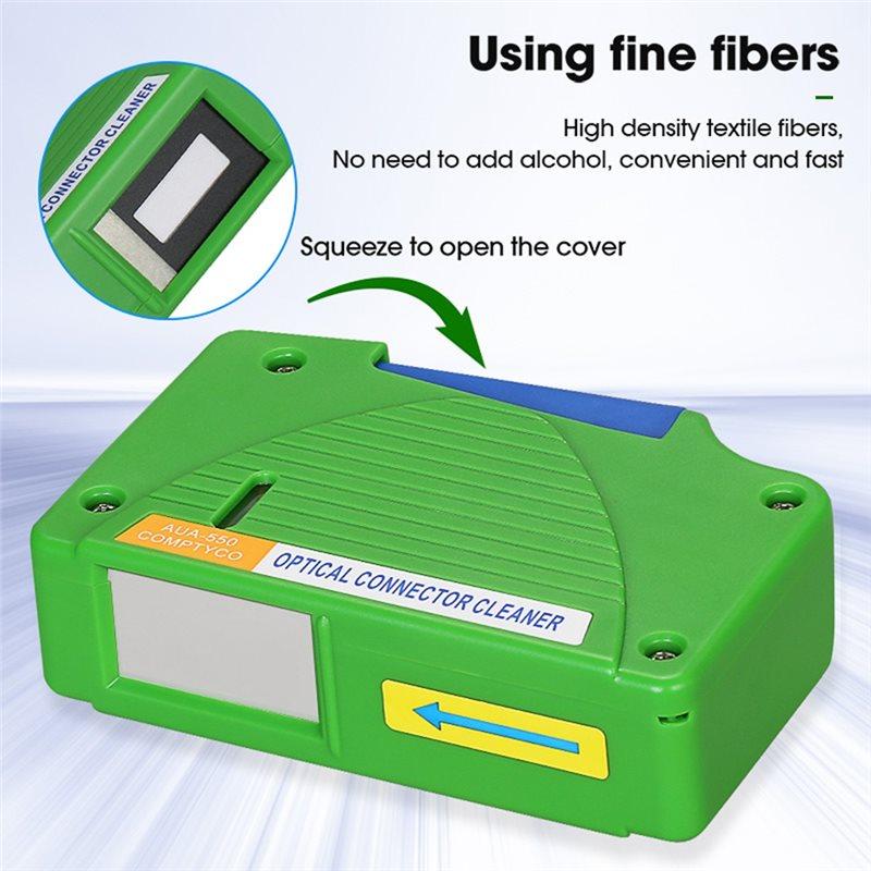 ABBP-Fiber End Face Cleaning Box SC/FC/ST/LC Connector Wiping Tools Fiber Flange Adapters Cleaner Pigtail Cleaner