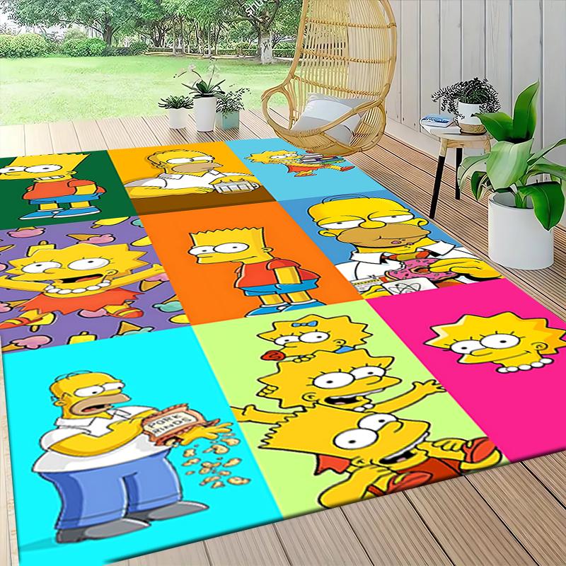 Simpsons Family Portraits Carpet Rug Soft Washable Antislip Home Living Room Sofa Mats Personalized Christmas Rug