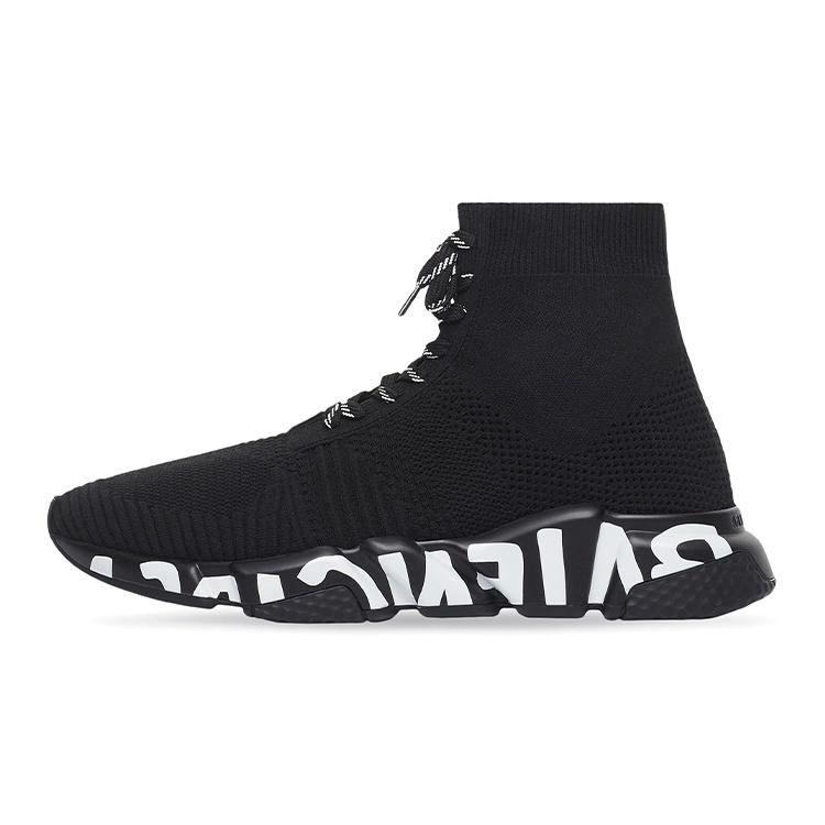 Balenciaga Speed Lace Up Sneakers `Black