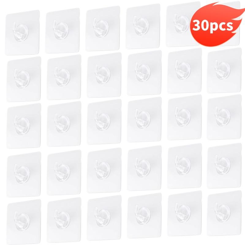 50/5 buc Cârlig de perete Cârlige autoadezive puternice Rafturi de baie Cârlig adeziv fără urme Agățător de ușă Depozitare chei