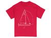 Segelboot Grafik T-Shirt Nautisch Unisex T-Shirt Grafik Retro Streetwear Hochwertig Rundhals Kurzarm Herren T-Shirt