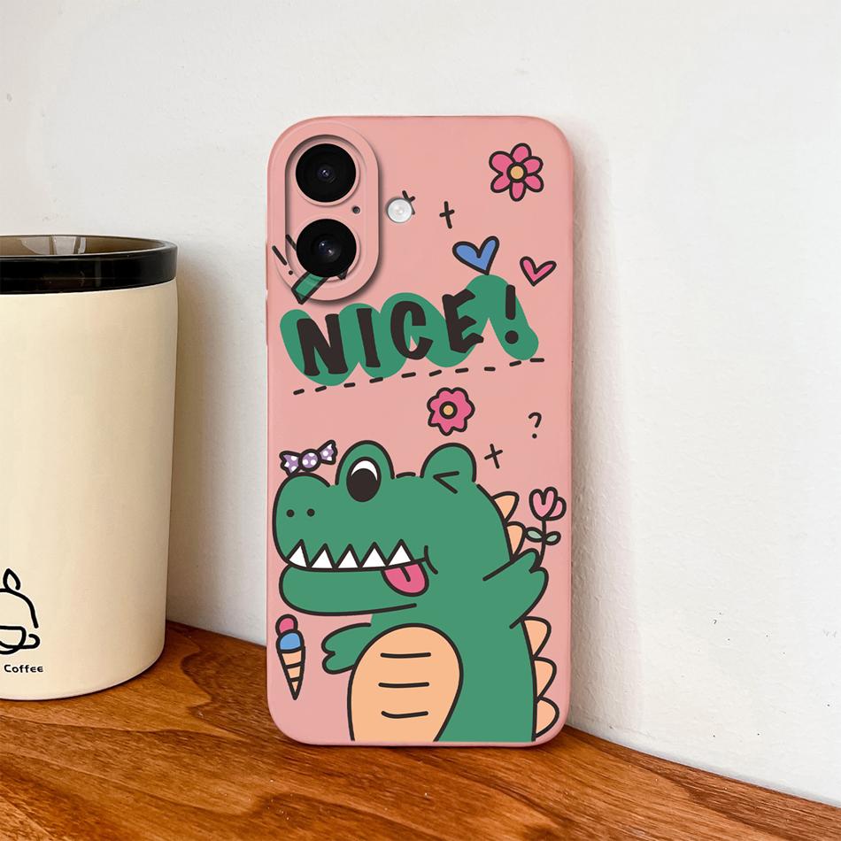 For iPhone 17 Pro Max / iPhone Air Phone Case Lovely Cartoon Liquid Silicone Full Coverage Anti Drop Bumper For iPhone17 Fundas